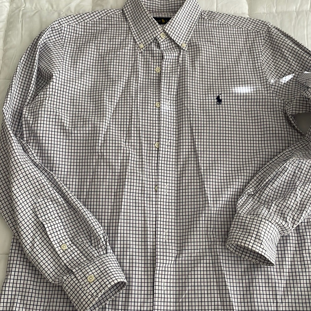 Men’s button down dress shirt, Ralph Lauren, Medium